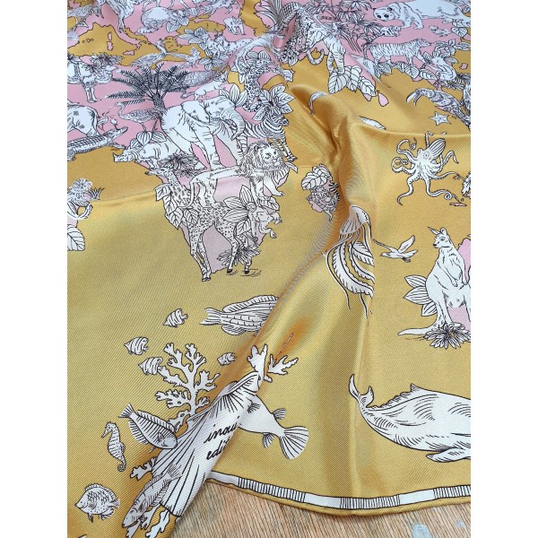 Inoui Editions šilko skara ATLAS YELLOW